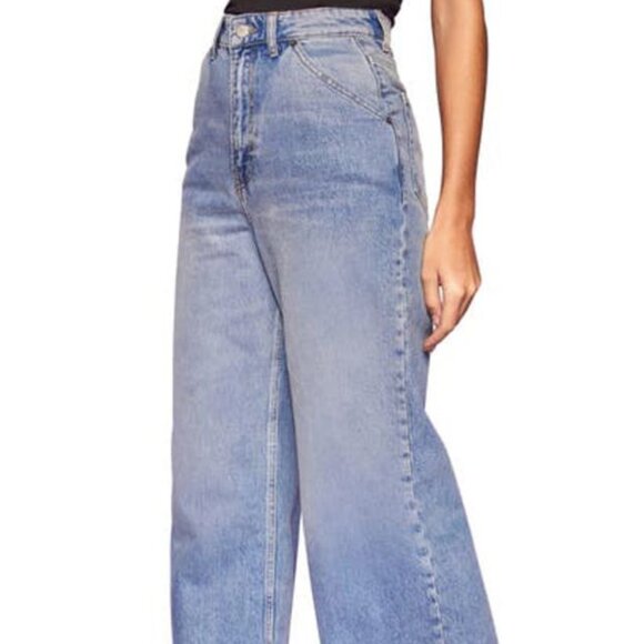 Reformation Jackie Ultra High Waist Wide Leg Jeans In Marion - Picture 1 of 5